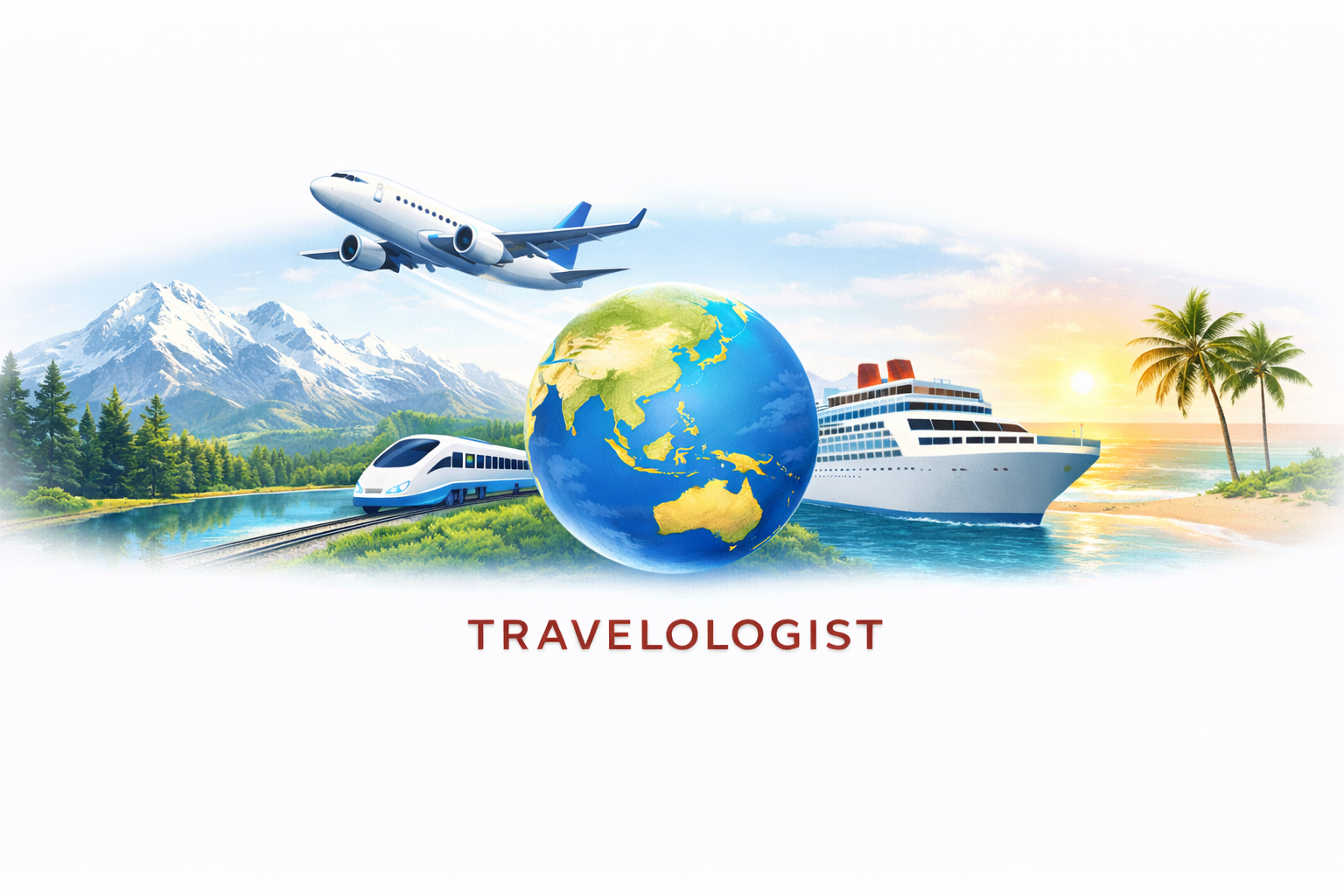 Travelologist global travel illustration